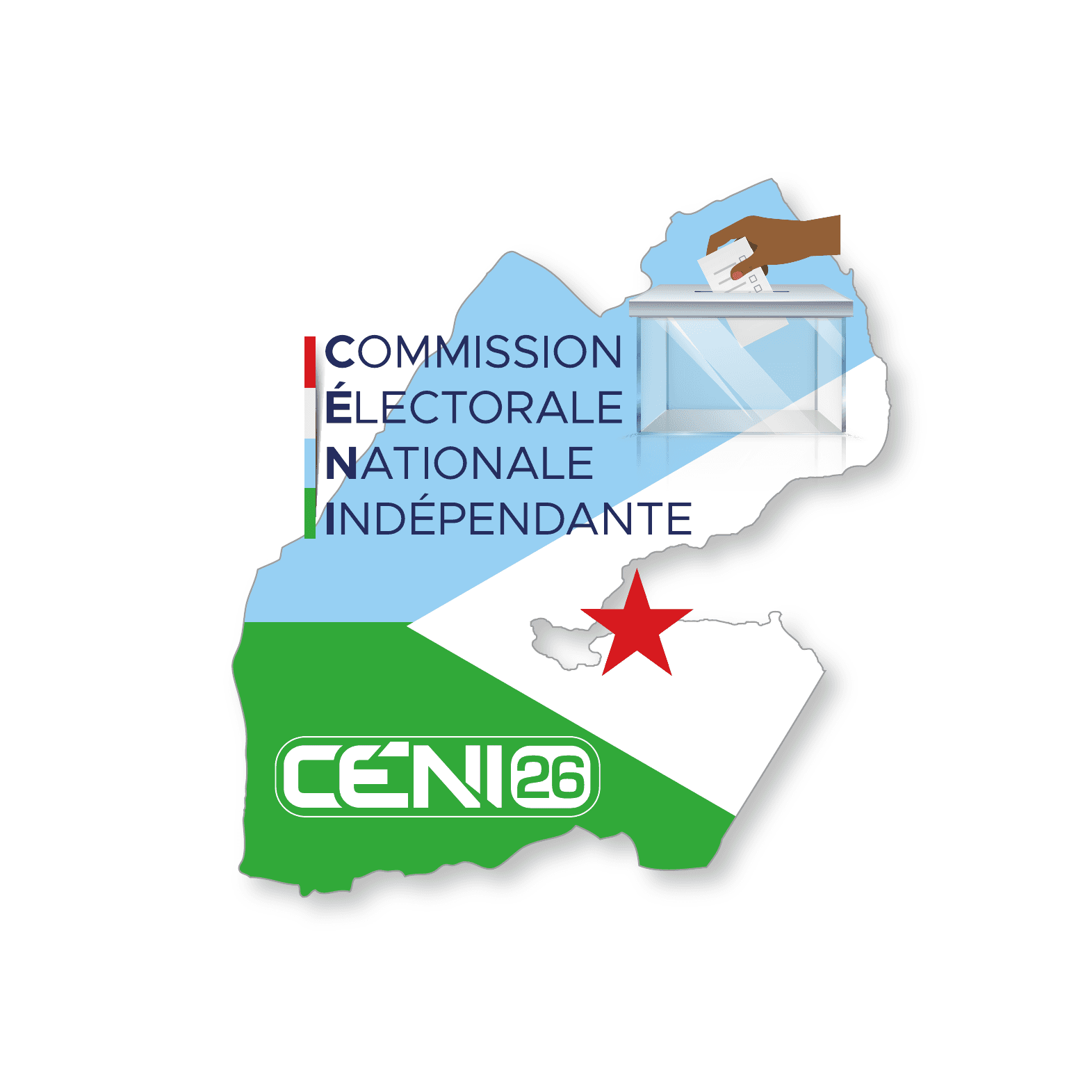 Logo rond officiel de la CENI